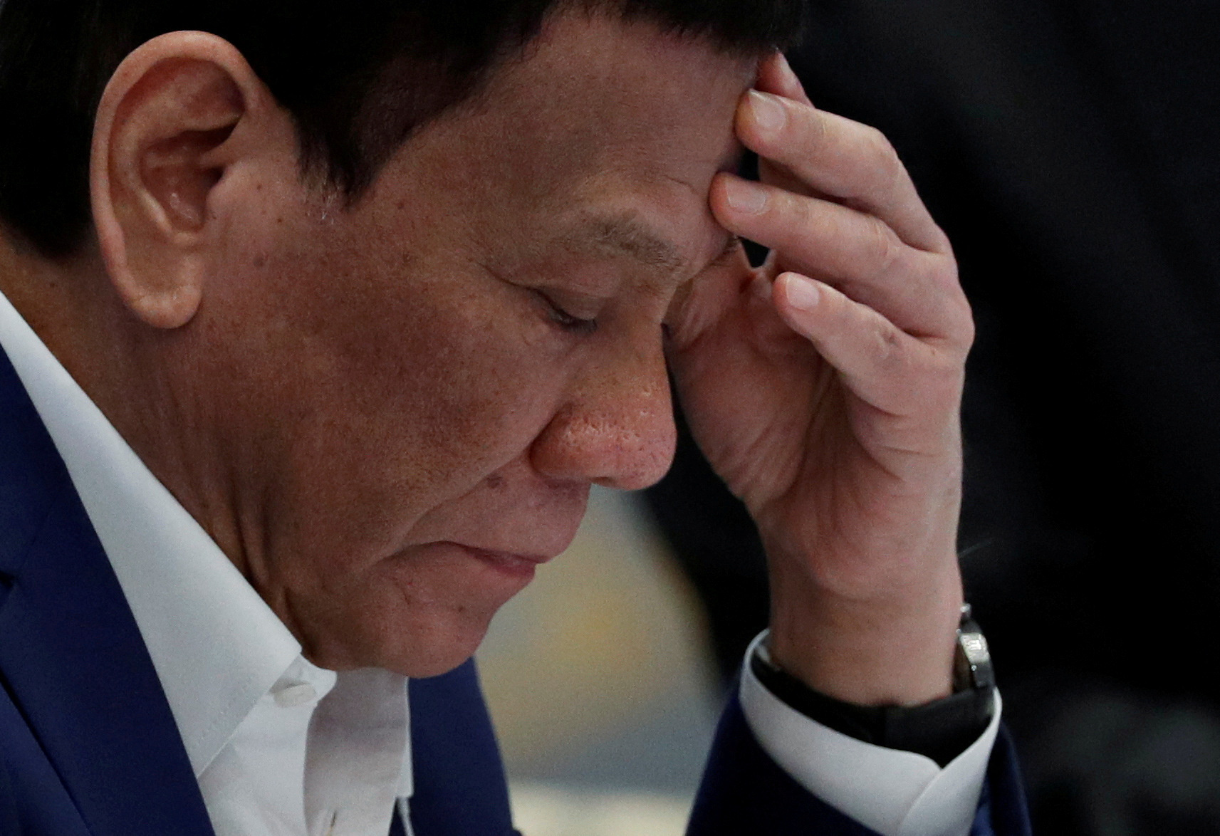 FILE PHOTO: Philippine President Rodrigo Duterte attends a plenary session during the 34th ASEAN Summit in Bangkok