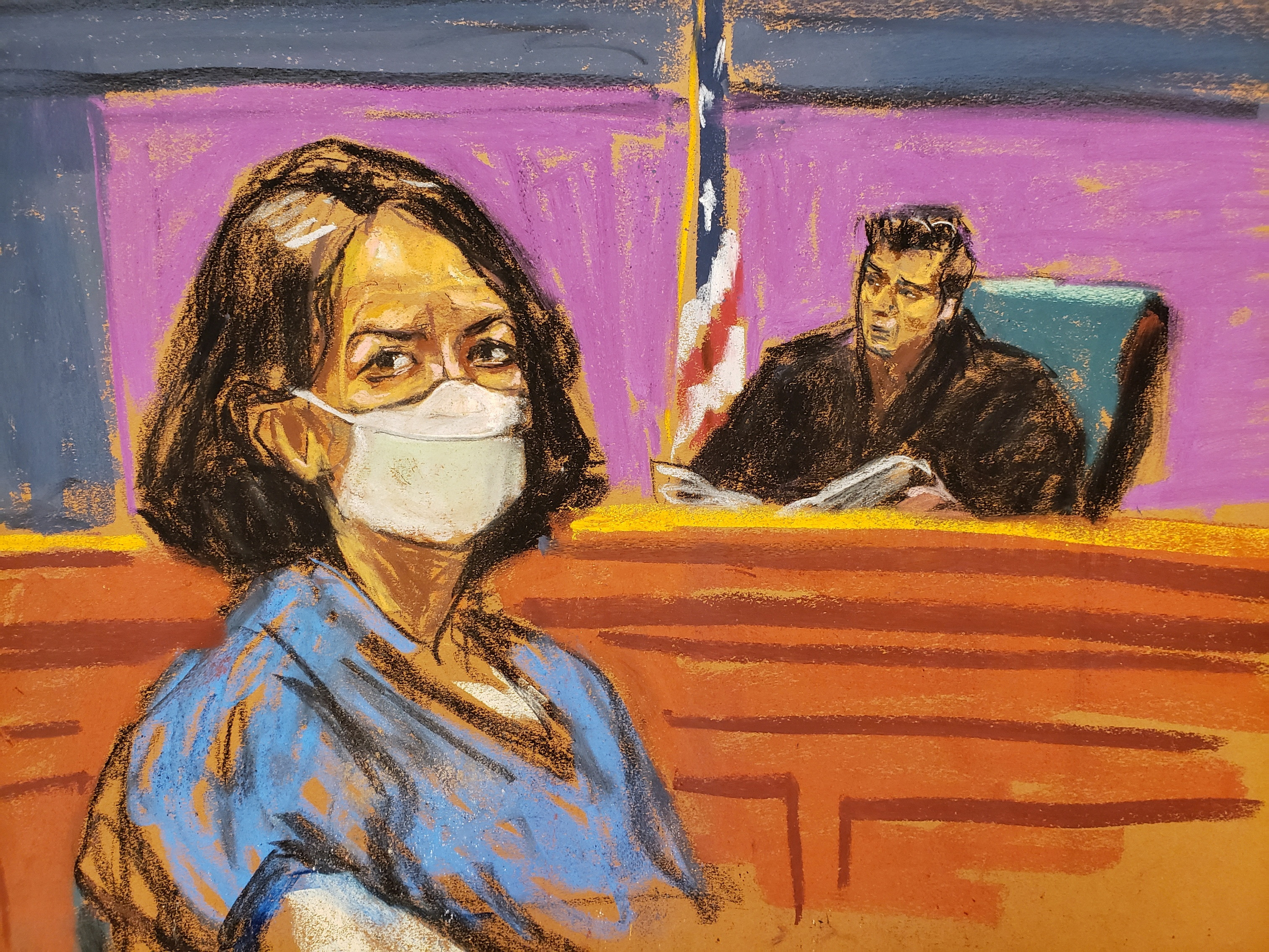 Jeffrey Epstein associate Ghislaine Maxwell attends her sentencing hearing in New York
