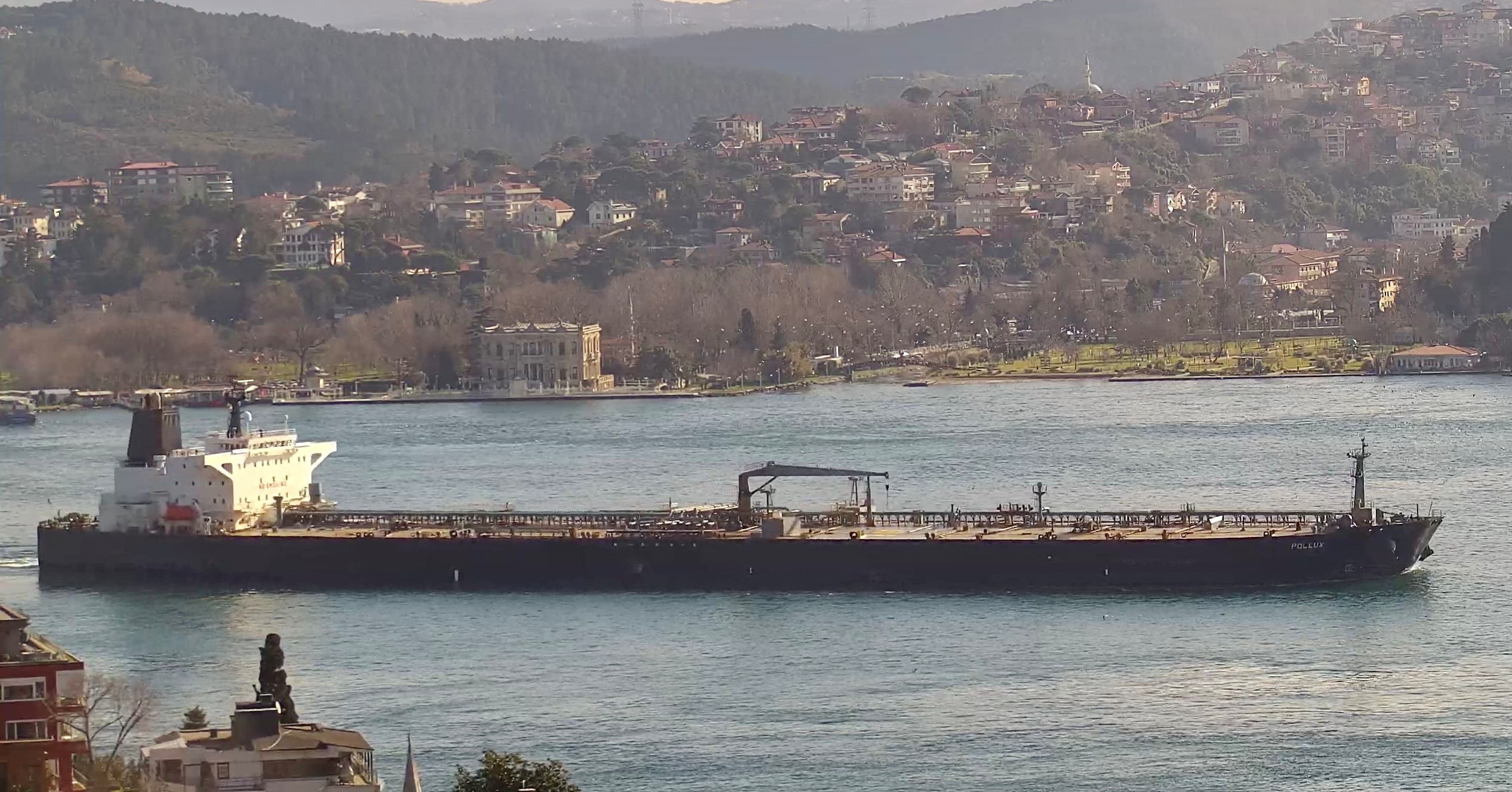 Panama-flagged crude oil tanker Pollux transits