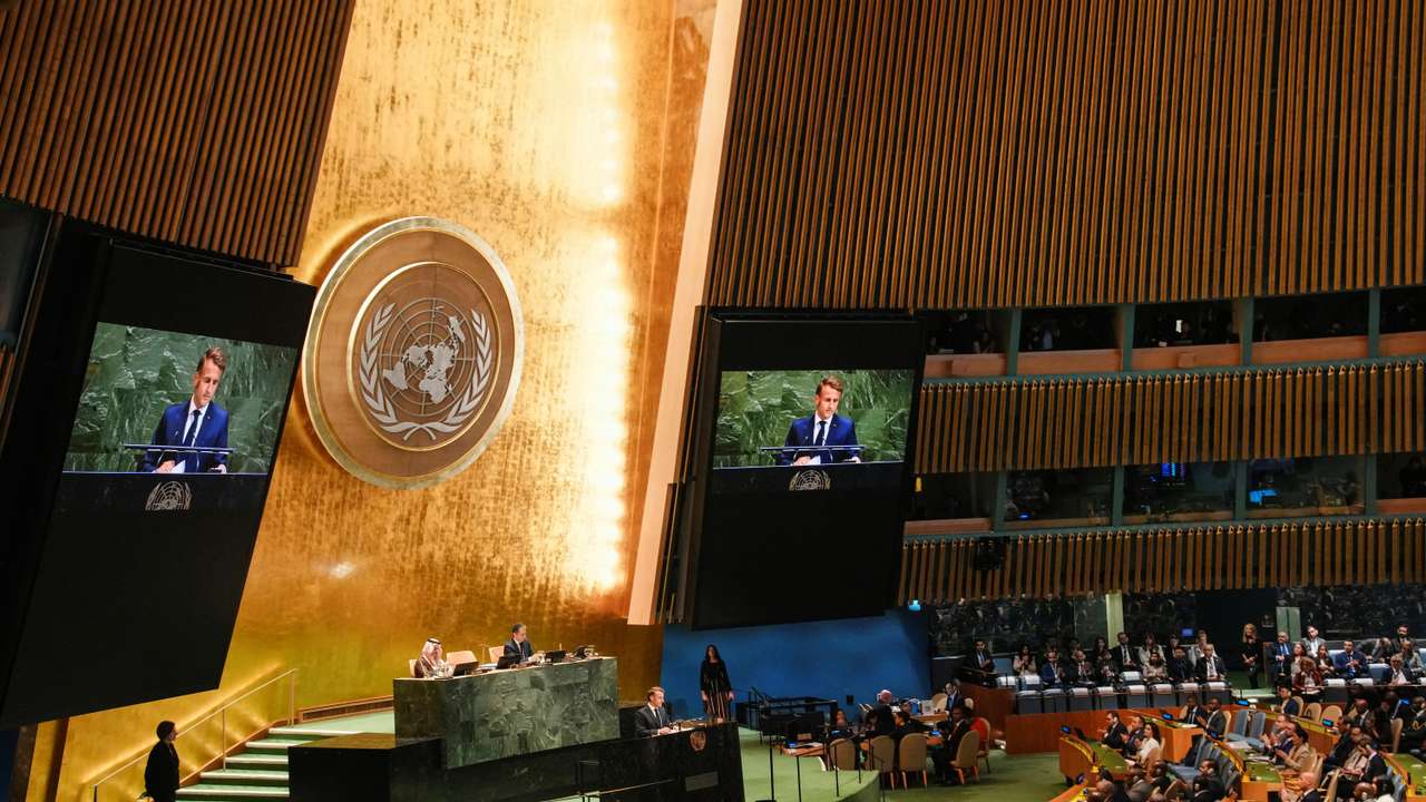 France and Saudi Arabia host a meeting of heads of state and government on a two-state solution between Israel and the Palestinians on the sidelines of the U.N. General Assembly