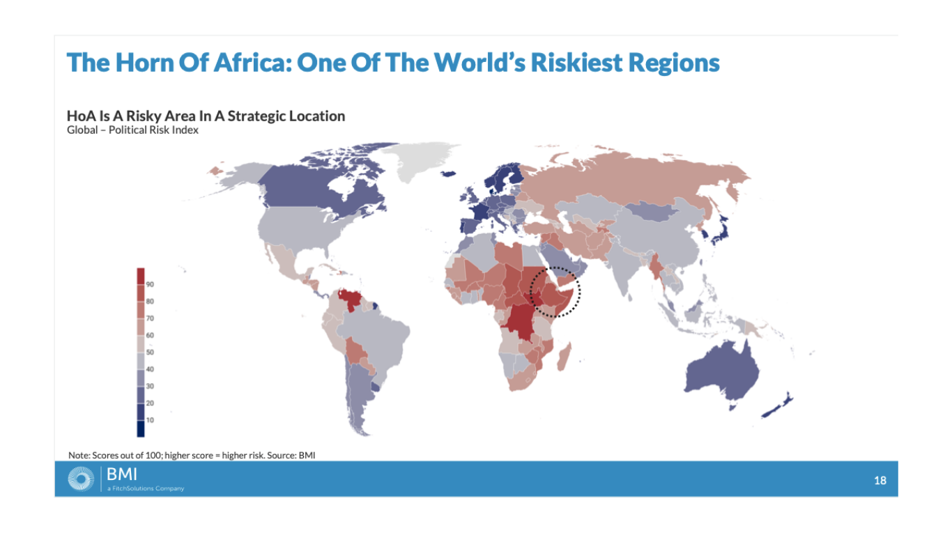 The Horn of Africa is described as one of the world’s riskiest, despite its strategic location