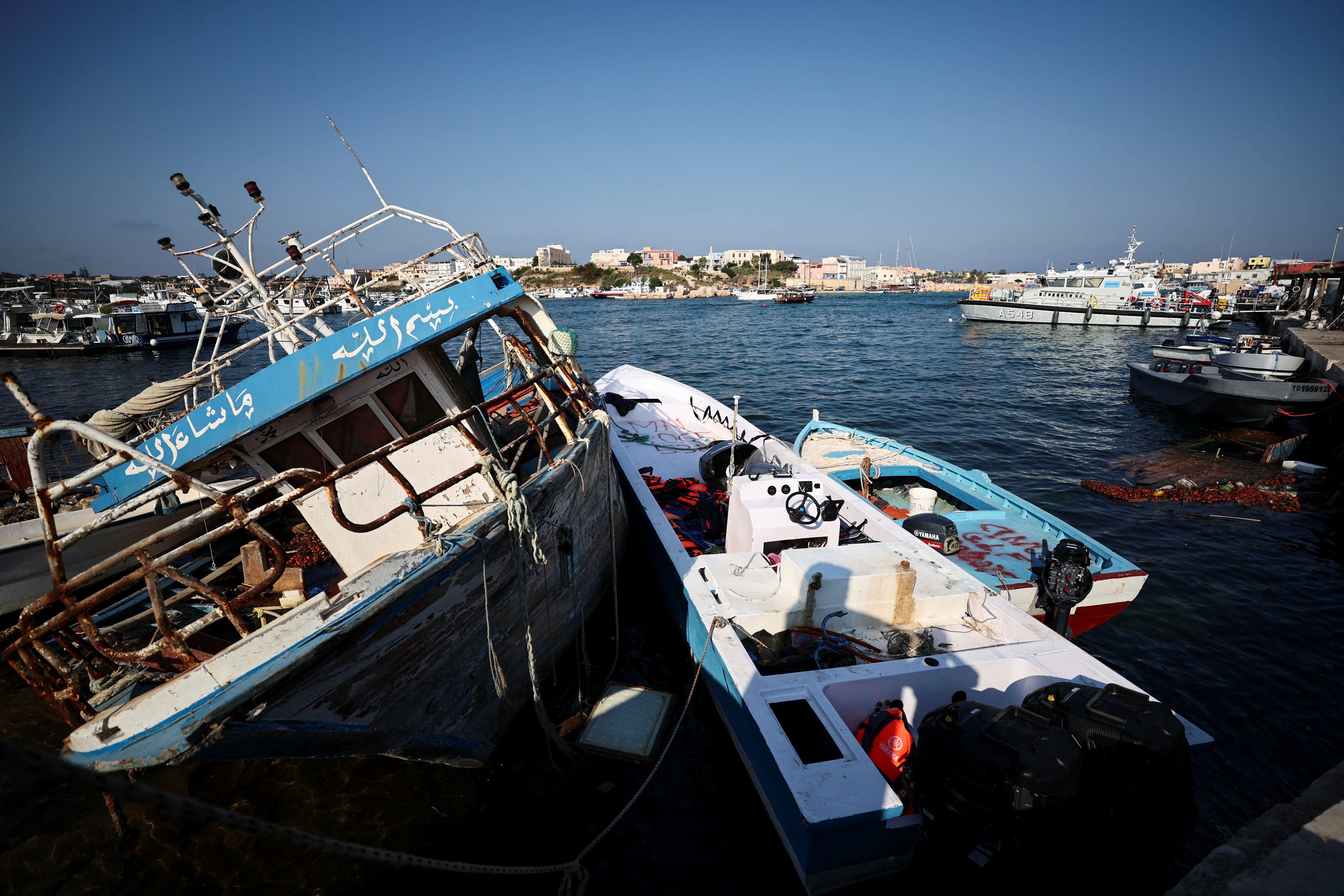Aftermath of migrant shipwreck off Italy's Lampedusa island