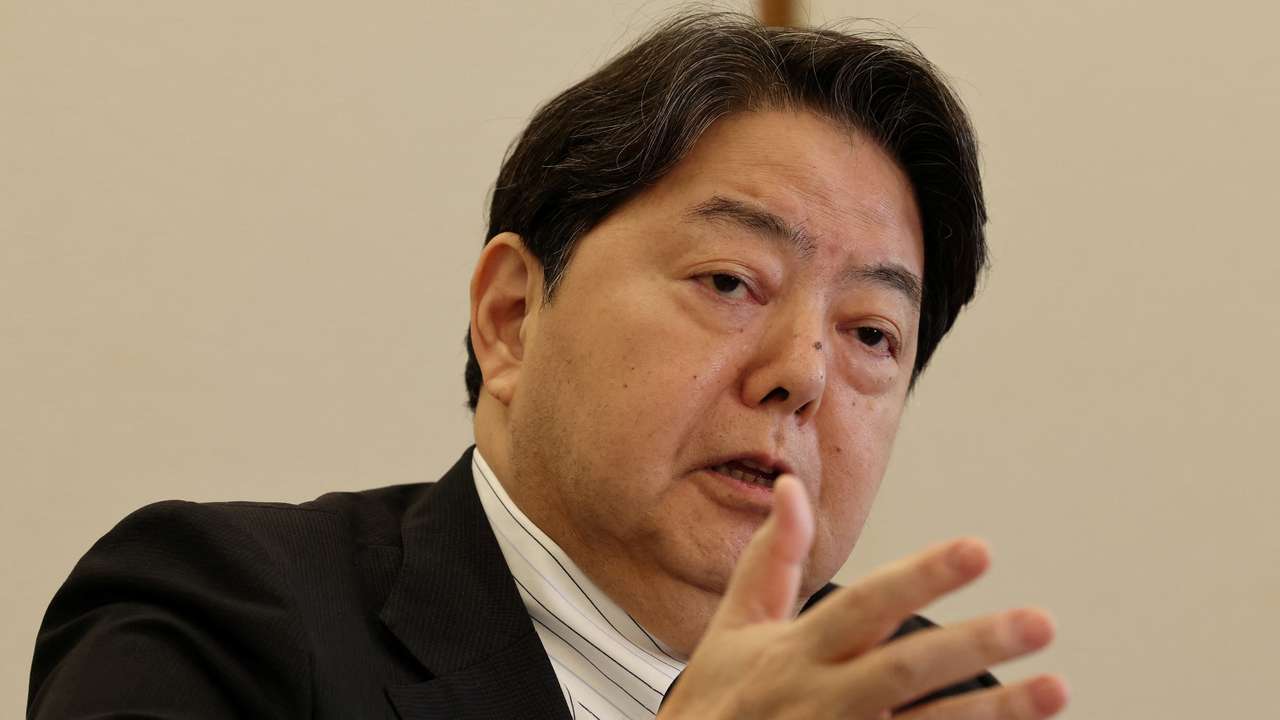 Japan's Chief Cabinet Secretary Yoshimasa Hayashi speaks during an interview with Reuters in Tokyo