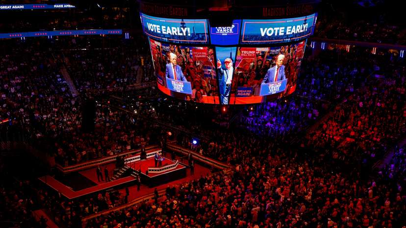 Republican presidential nominee and former U.S. President Donald Trump holds a rally at Madison Square Garden