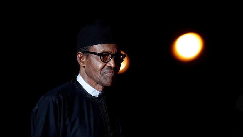 FILE PHOTO: Nigeria's President Muhammadu Buhari arrives to attend a visit and a dinner at the Orsay Museum in Paris