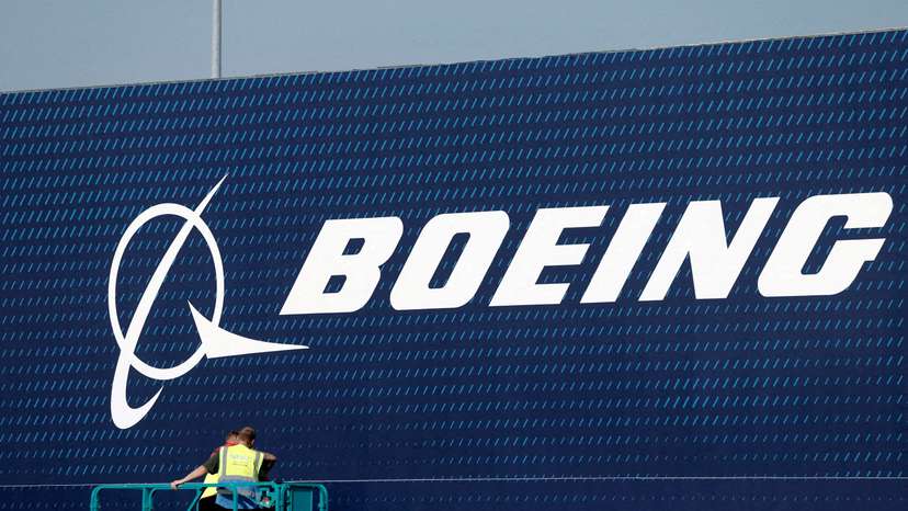 FILE PHOTO: Boeing logo