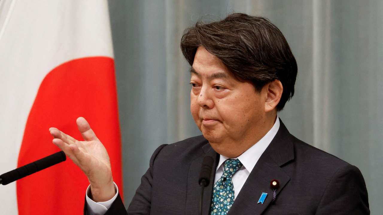 Japan's Chief Cabinet Secretary Yoshimasa Hayashi attends a press conference in Tokyo