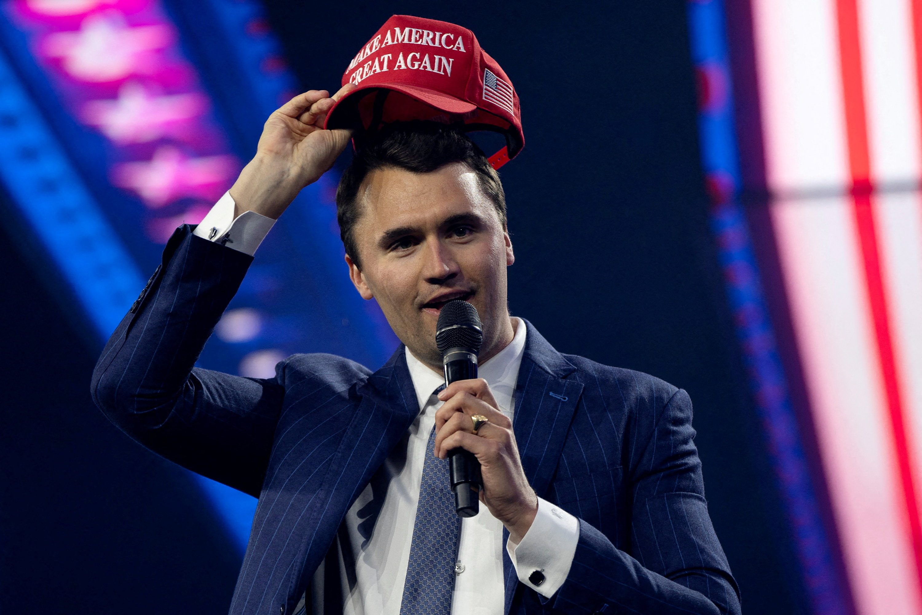FILE PHOTO: AmericaFest 2024 conference sponsored by conservative group Turning Point in Phoenix