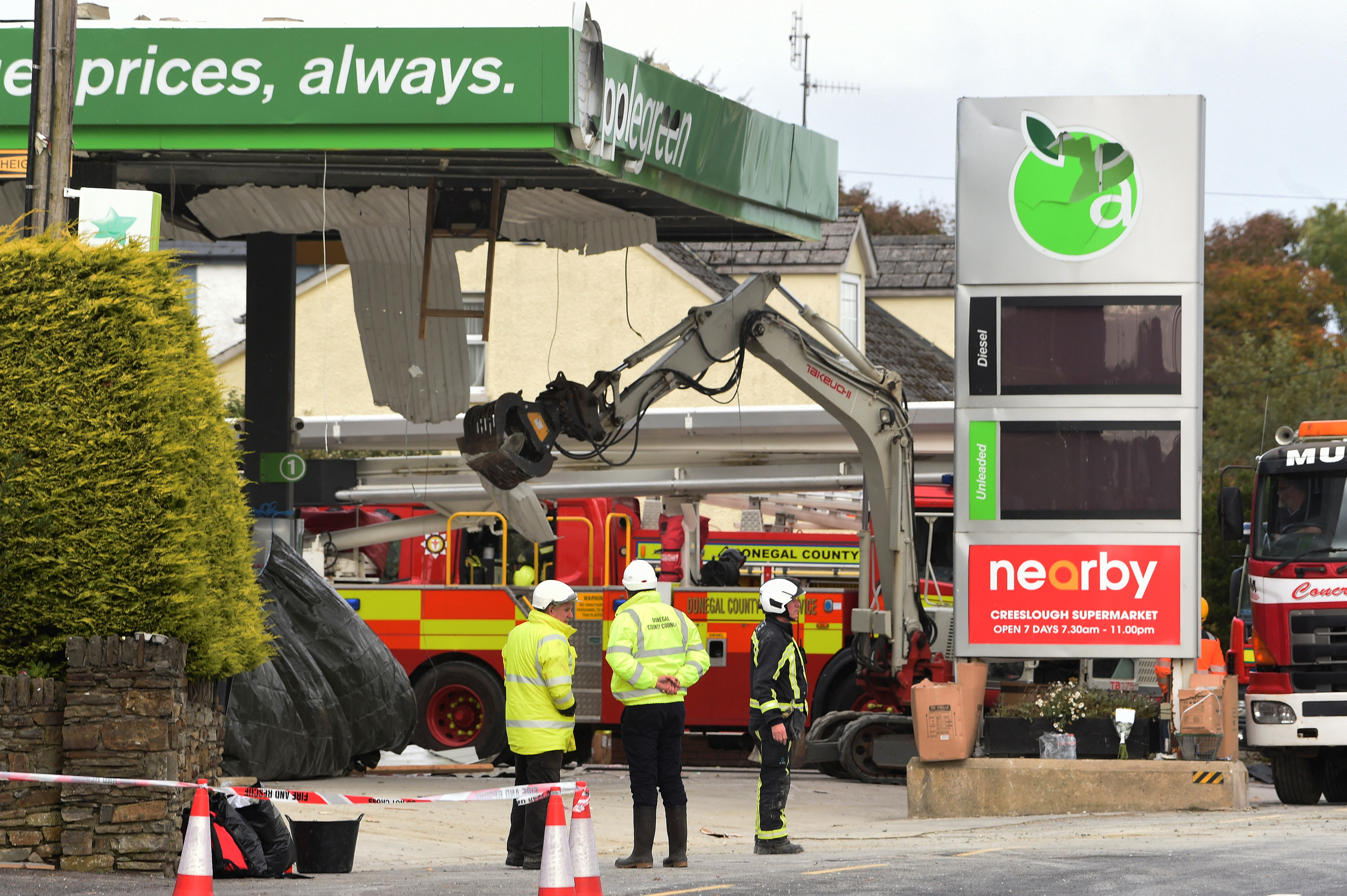 FILE PHOTO: Explosion at a service station in the village of Creeslough