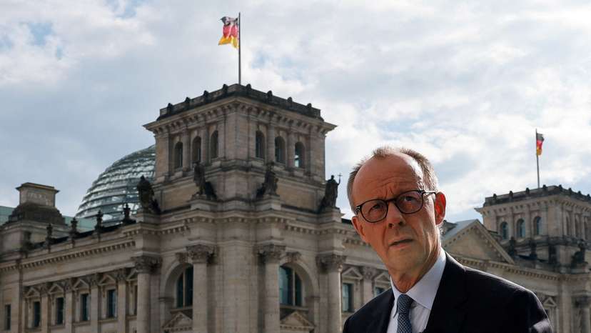 German Chancellor Merz attends ARD summer interview, in Berlin