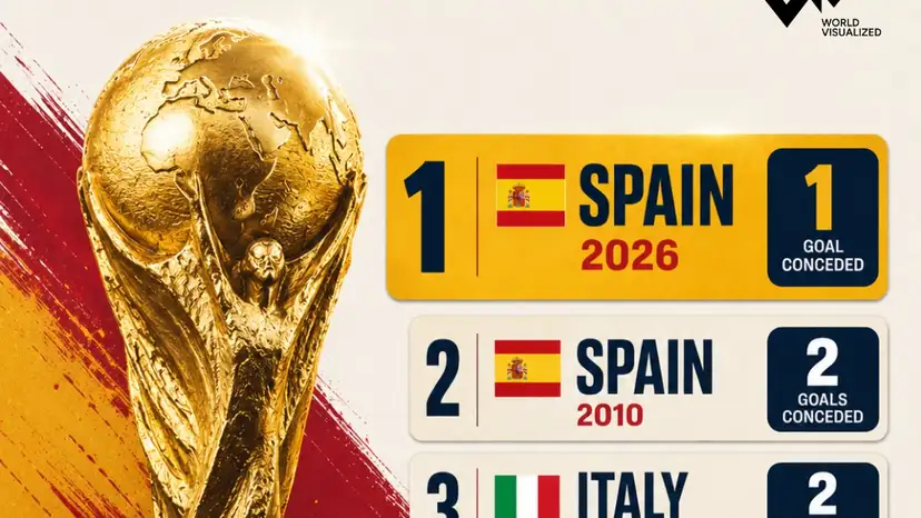 Spain sets new defensive record after conceding just one goal to win 2026 FIFA World Cup