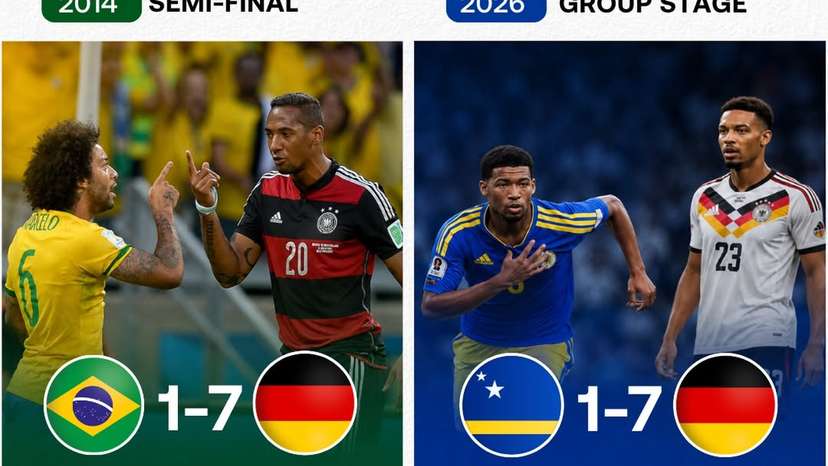 Germany's rare 7-1 World Cup scoreline strikes again