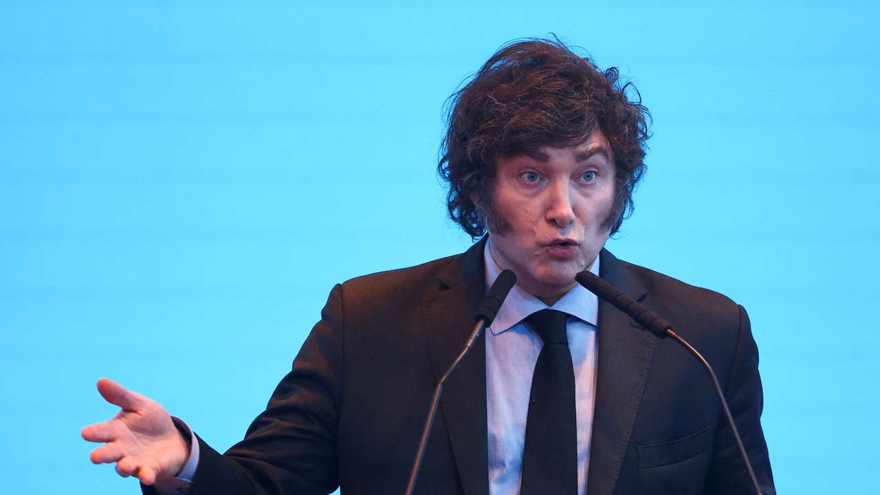 Argentina's President Javier Milei attends a business event in Buenos Aires