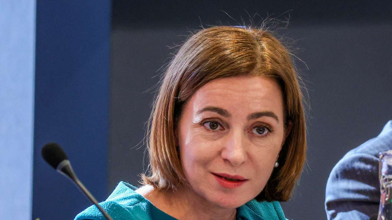 FILE PHOTO: Moldovan President Maia Sandu speaks at the USAID "Democracy Delivers" event at the Ford Foundation Center for Social Justice, in New York City