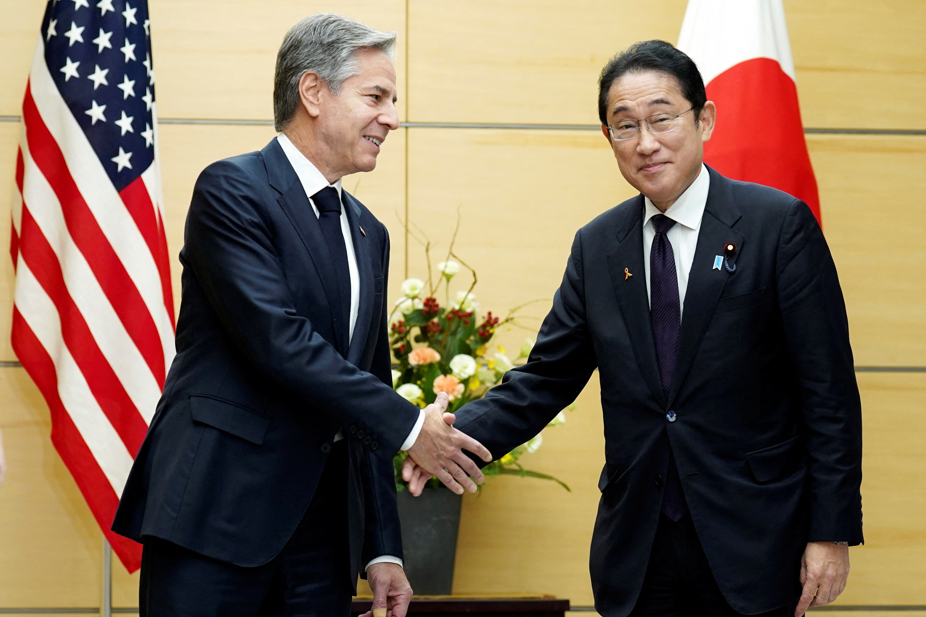 Japan's Prime Minister Fumio Kishida meets U.S. Secretary of State Antony Blinken in Tokyo