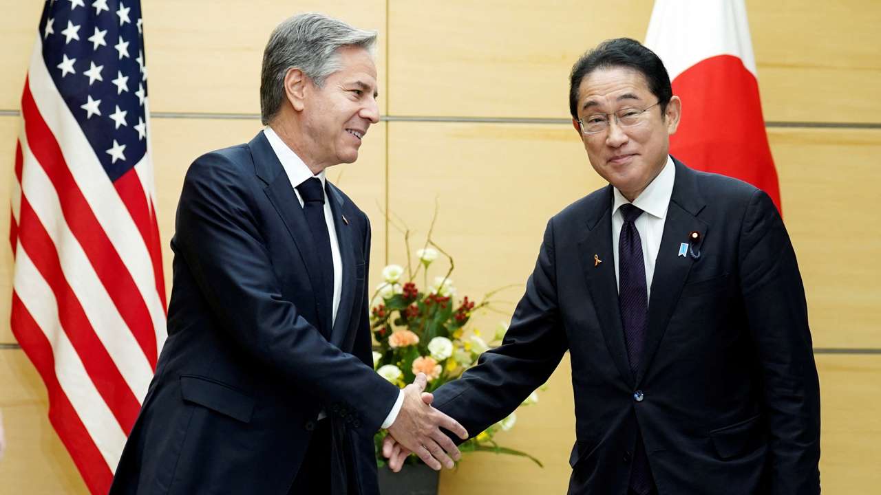 Japan's Prime Minister Fumio Kishida meets U.S. Secretary of State Antony Blinken in Tokyo