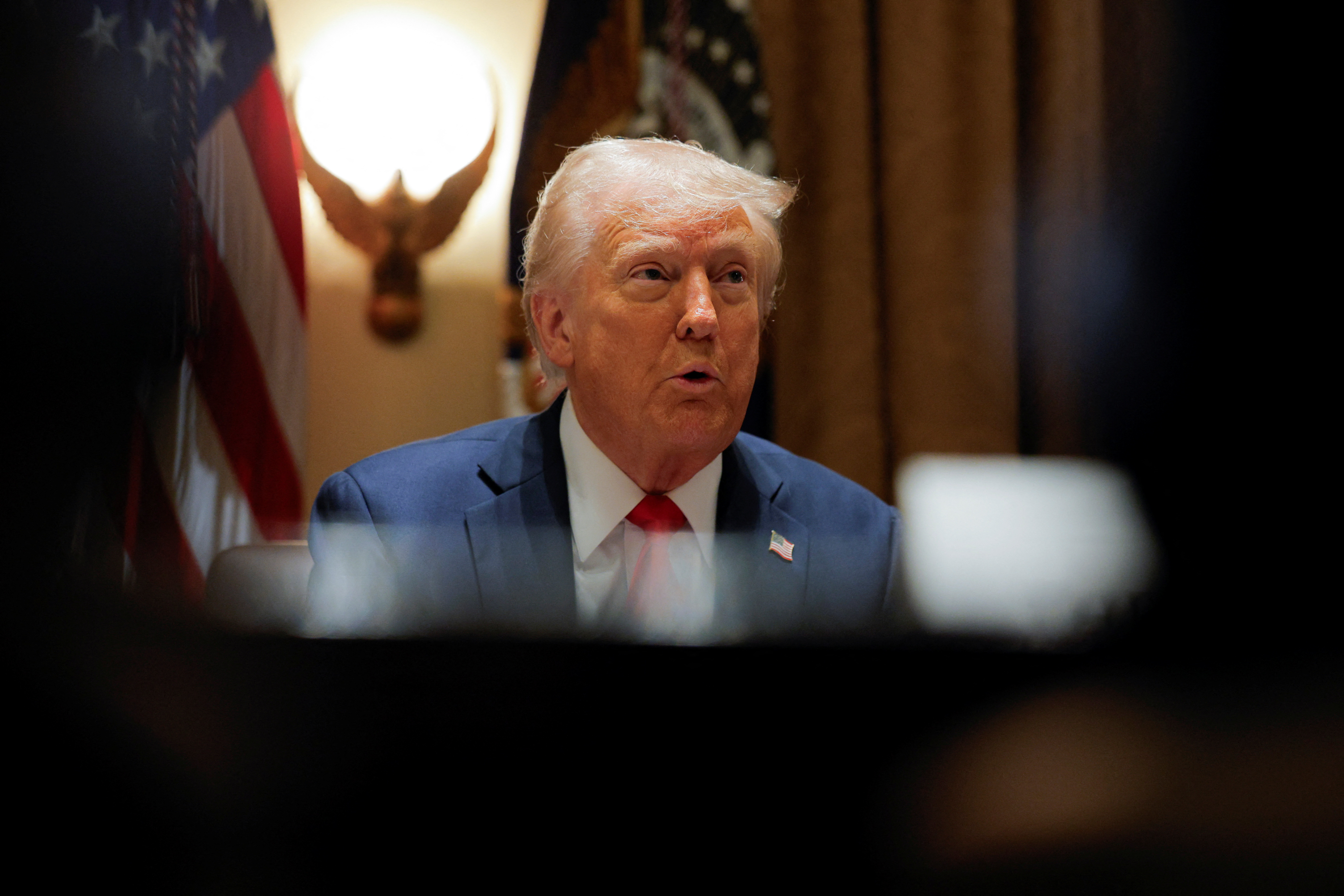 U.S. President Trump hosts his first cabinet meeting