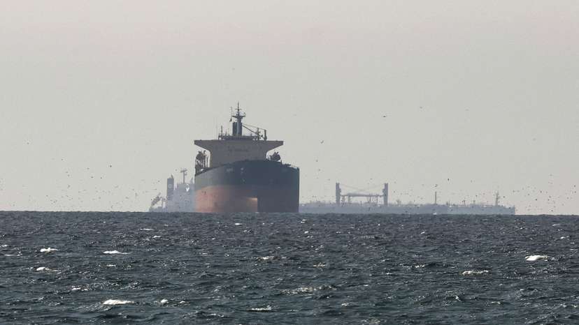 Tankers sail in the Gulf, near the Strait of Hormuz