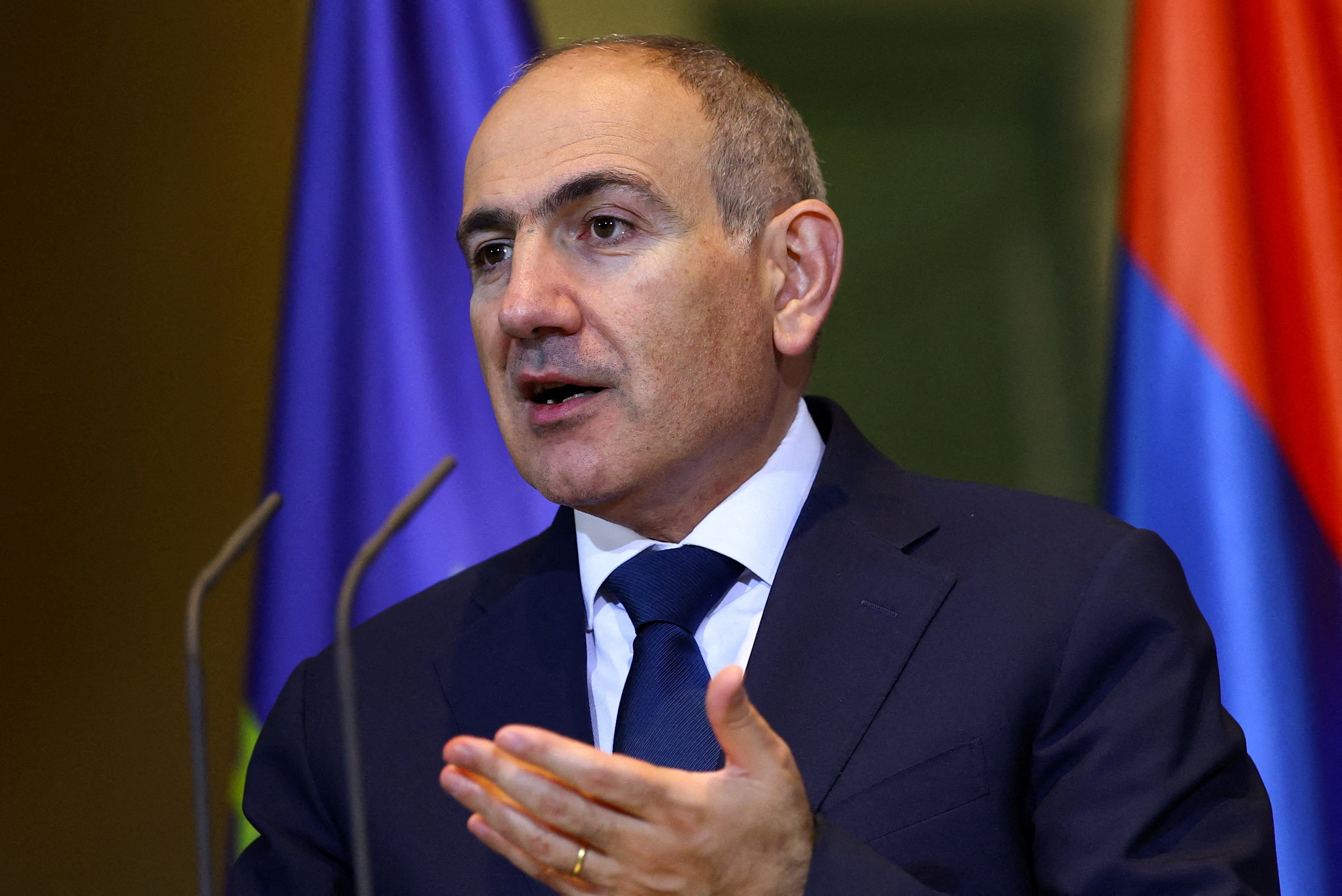 FILE PHOTO: German Chancellor Merz meets Armenian PM Pashinyan, in Berlin