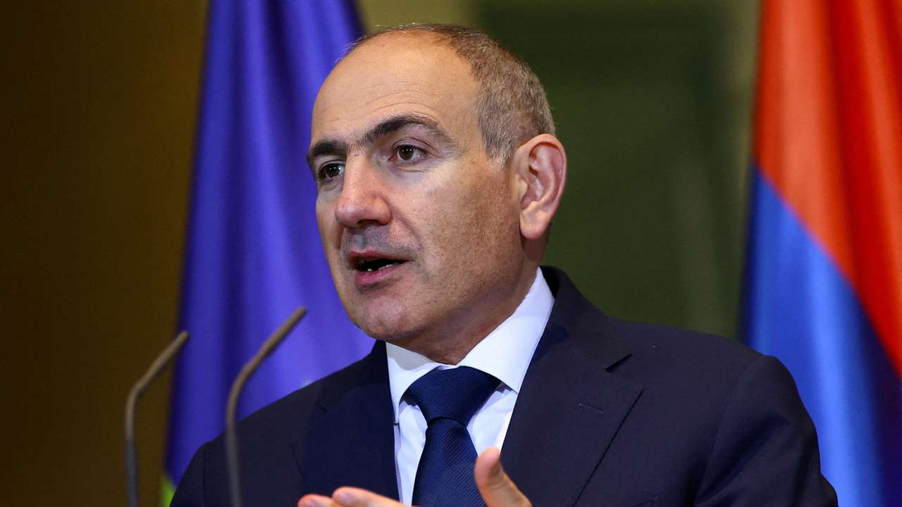 FILE PHOTO: German Chancellor Merz meets Armenian PM Pashinyan, in Berlin