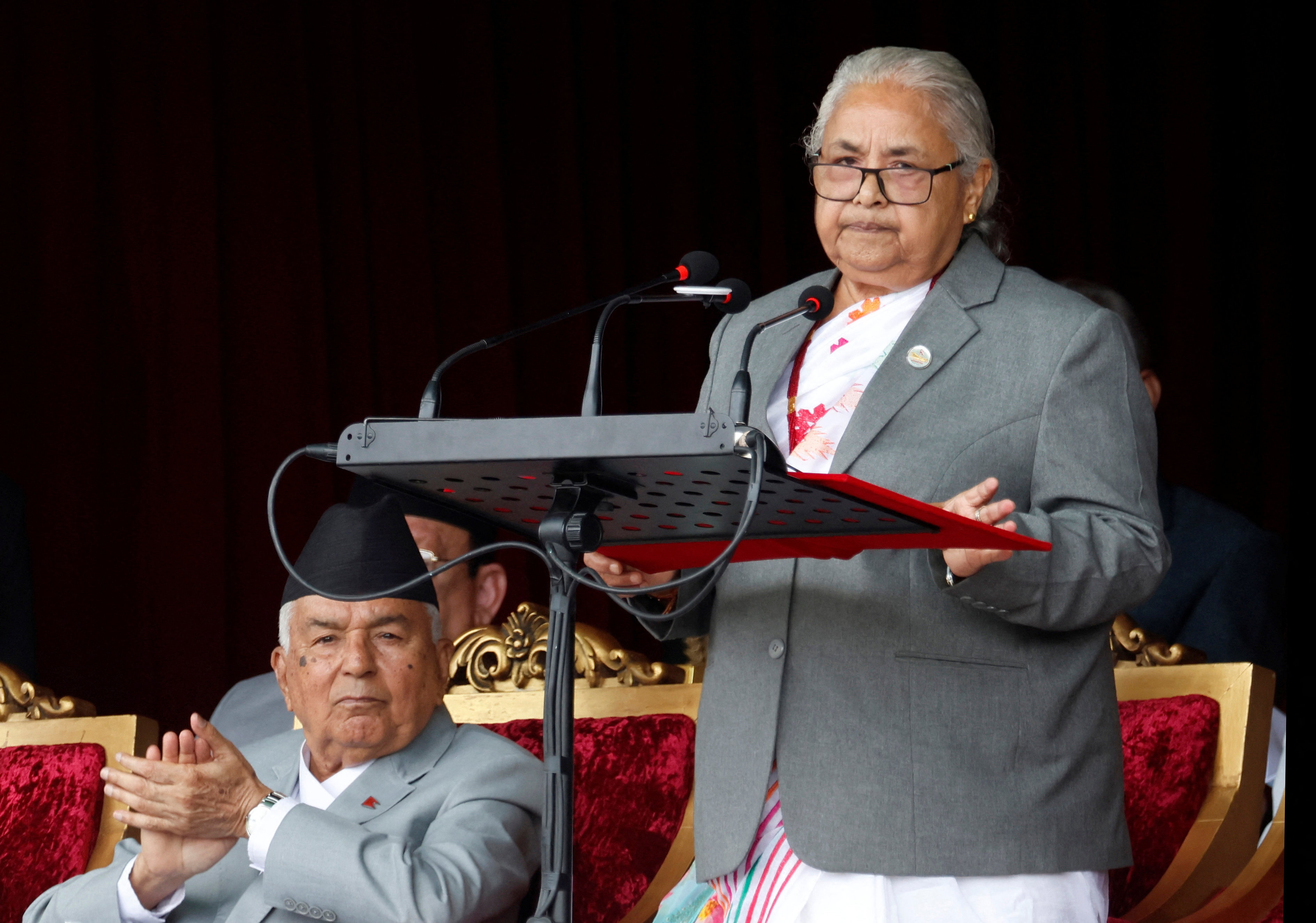 Constitution Day in Kathmandu in Nepal