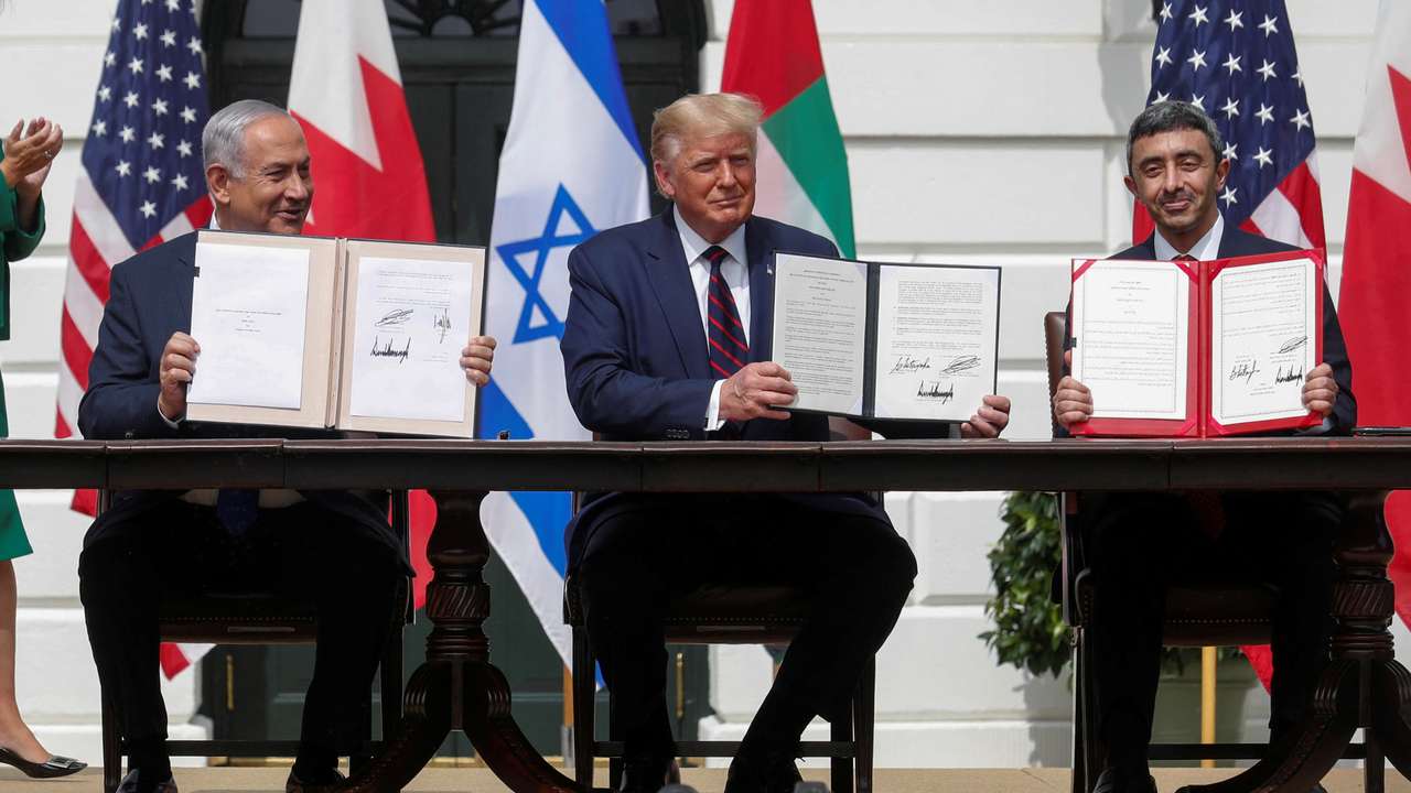 FILE PHOTO: U.S. President Trump hosts leaders for Abraham Accords signing ceremony at the White House in Washington