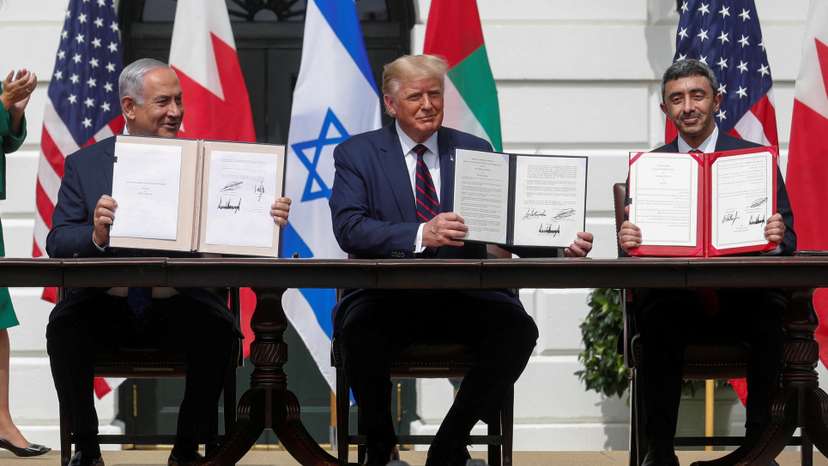 FILE PHOTO: U.S. President Trump hosts leaders for Abraham Accords signing ceremony at the White House in Washington