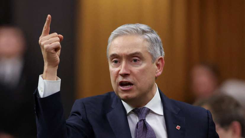 FILE PHOTO: Canada's Minister of Innovation Champagne speaks during Question Period on Parliament Hill in Ottawa