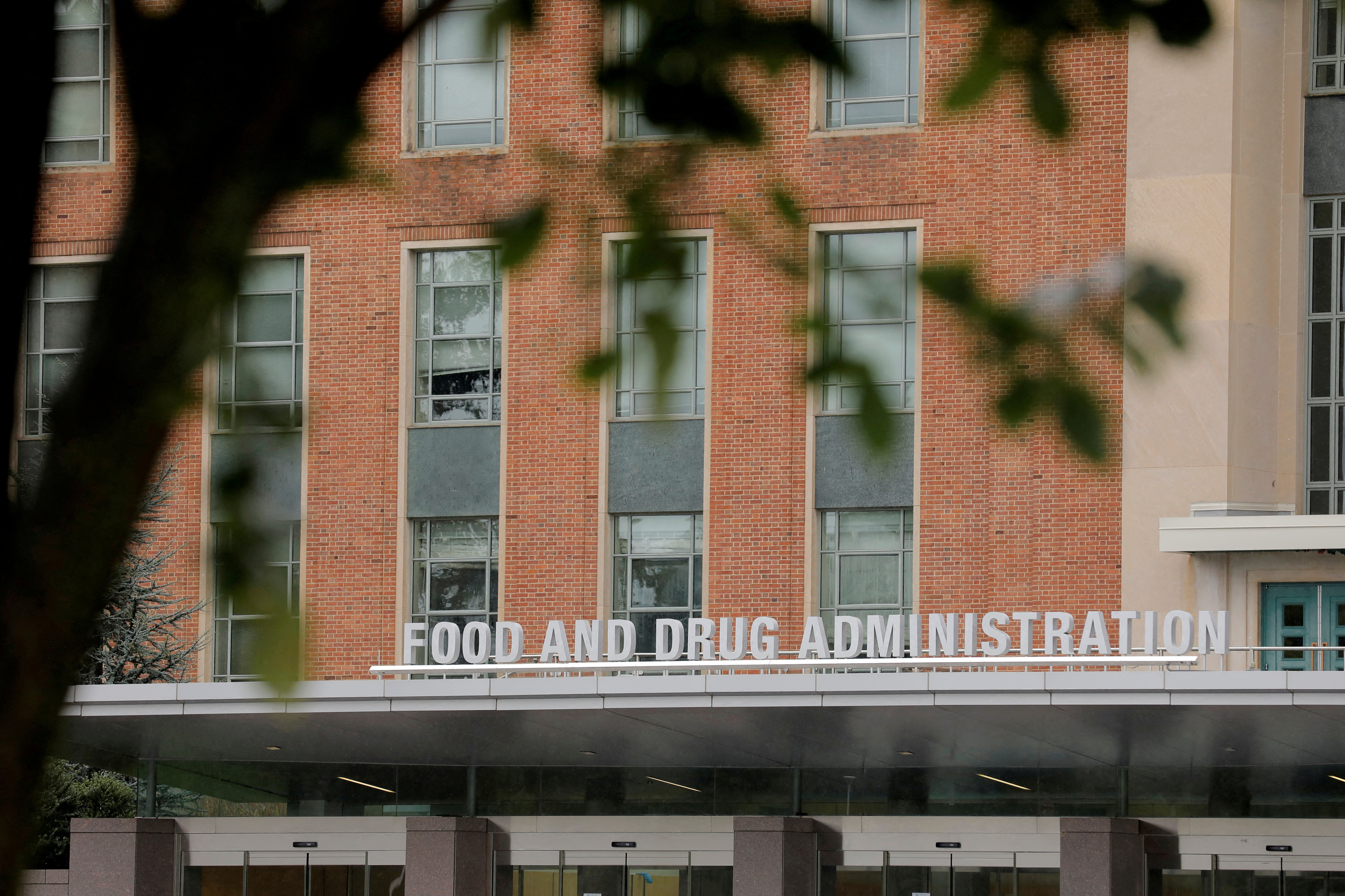 FILE PHOTO: FILE PHOTO: Signage is seen outside of FDA headquarters in White Oak, Maryland