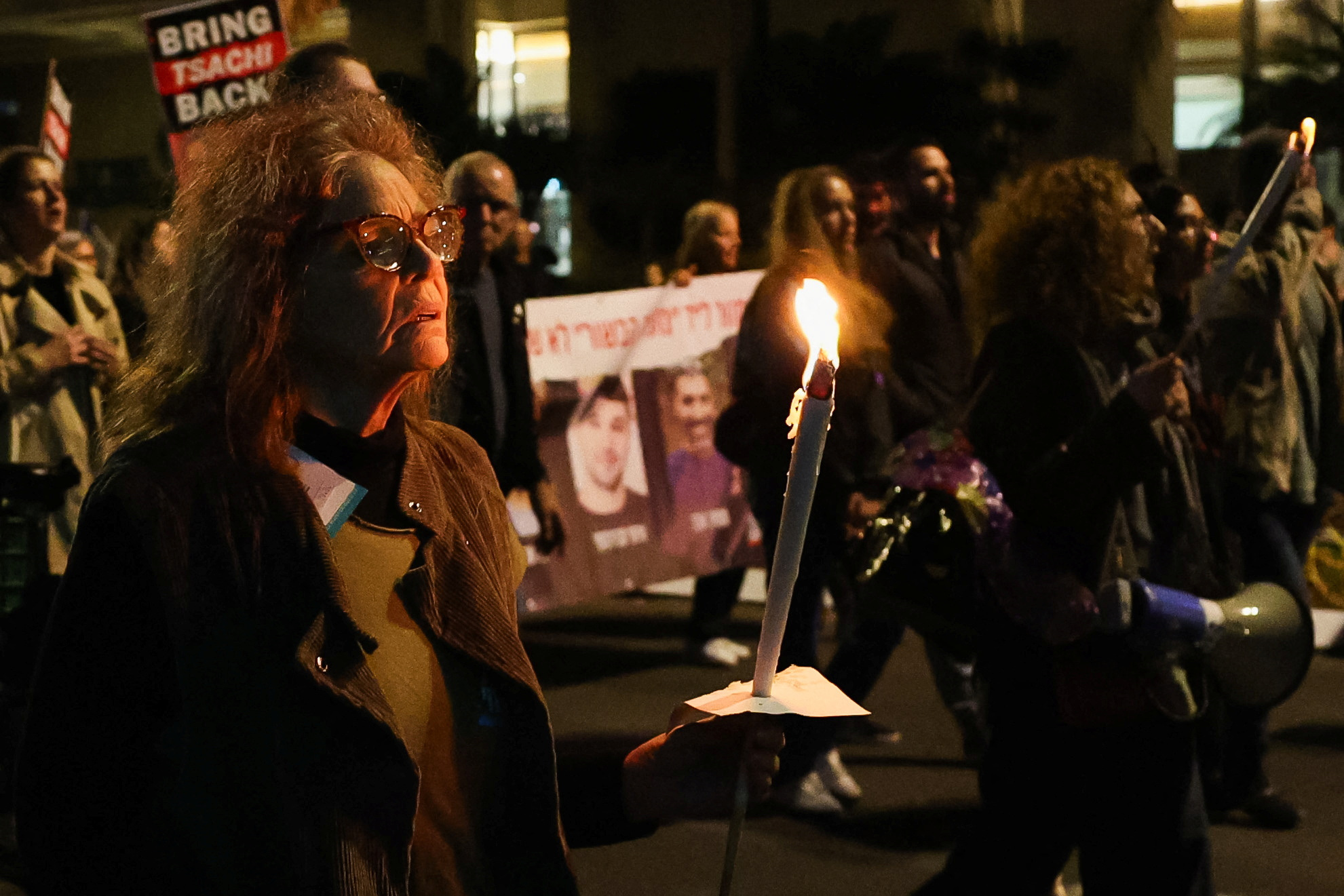 Demonstration following Israel's military announcement that they had mistakenly killed three Israeli hostages in Gaza, in Tel Aviv