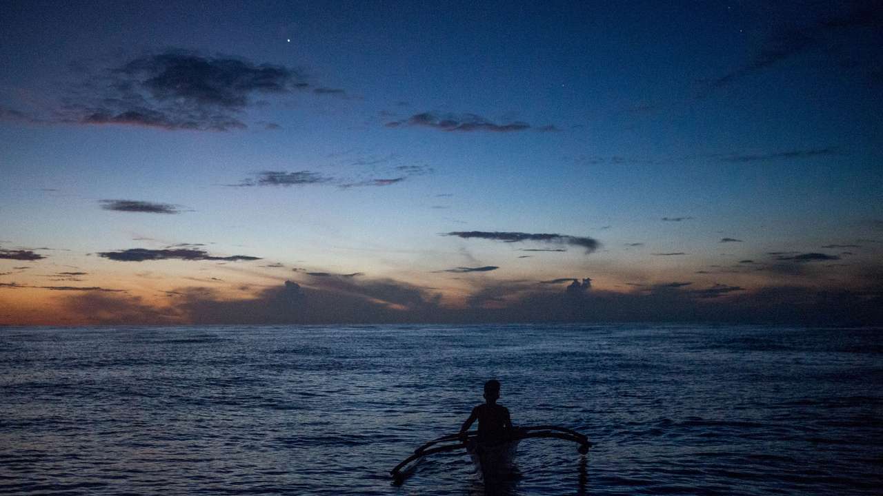 Filipino fishermen in Masinloc, Zambales