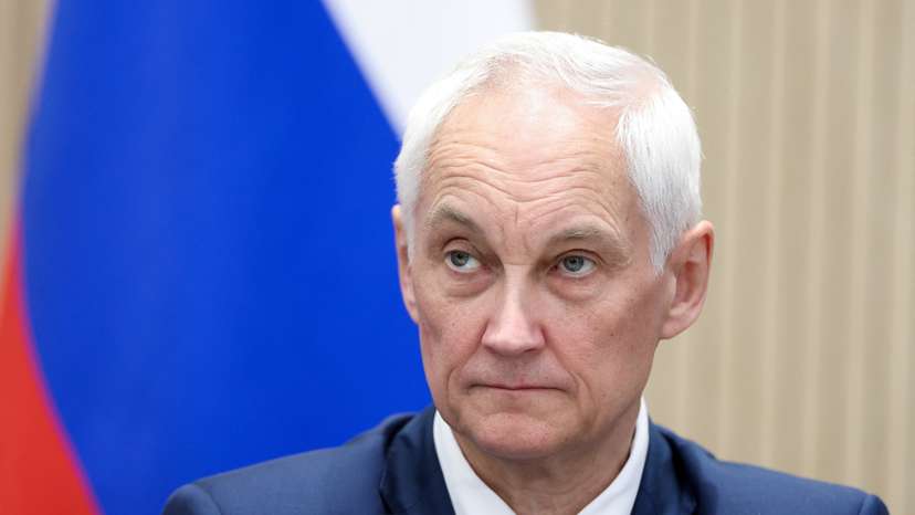 Russian Defence Minister Andrei Belousov attends a meeting of the Military-Industrial Commission in Saint Petersburg