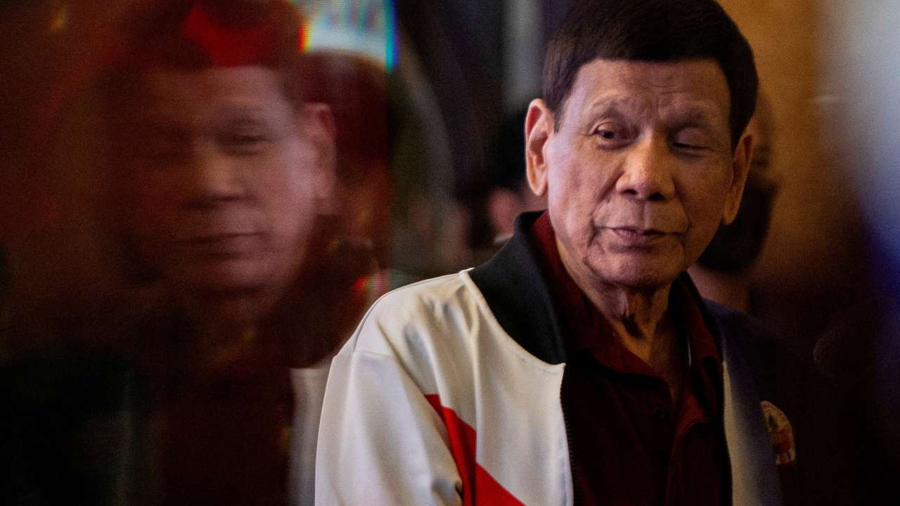 FILE PHOTO: Former Philippine president Rodrigo Duterte attends PDP-Laban proclamation rally