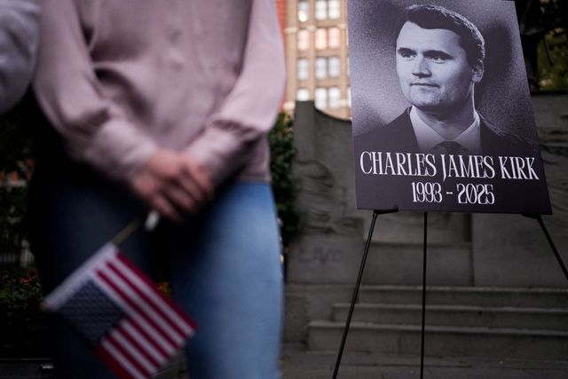Vigil for Charlie Kirk in New York