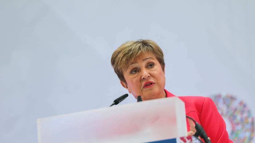 IMF Managing Director Georgieva delivers remarks at the IMF headquarters in Washington, D.C.