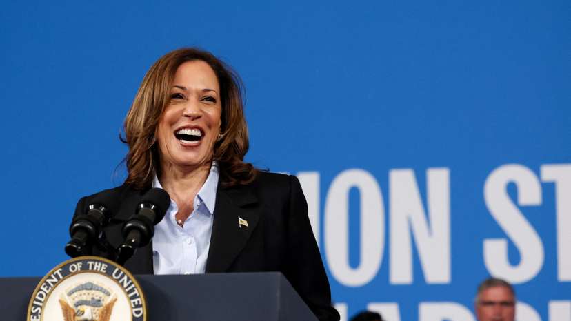 Democratic presidential nominee Kamala Harris campaigns in Detroit
