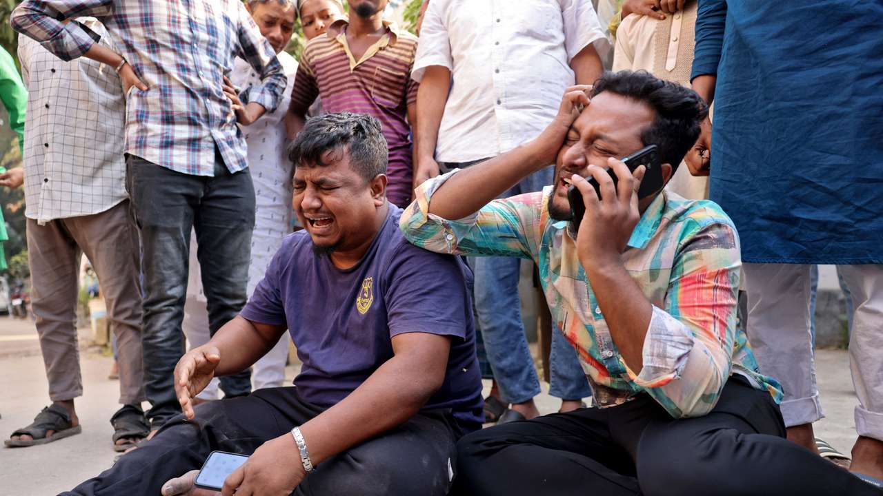 Aftermath of an earthquake in Dhaka