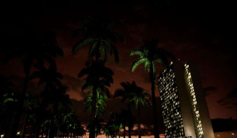 A general view of Brazil's National Congress during sunset in Brasilia