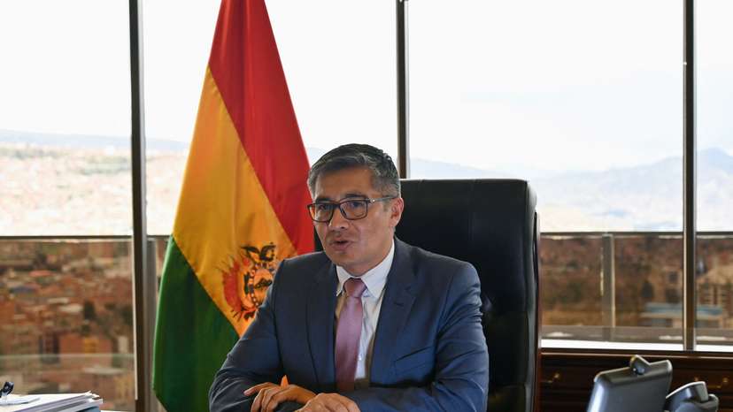 Minister of Economy Espinoza speaks with Reuters