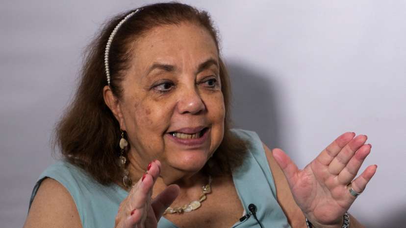 Venezuela's aspiring opposition presidential candidate Corina Yoris speaks to Reuters, in Caracas