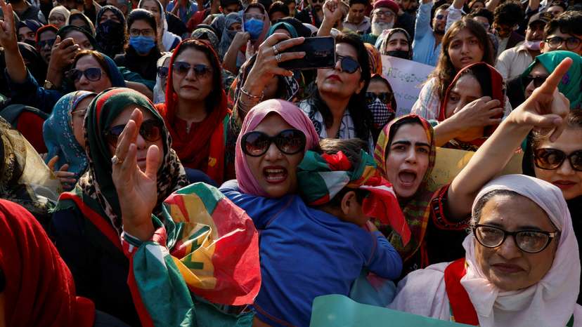 Protest demanding free and fair results of the general elections in Karachi