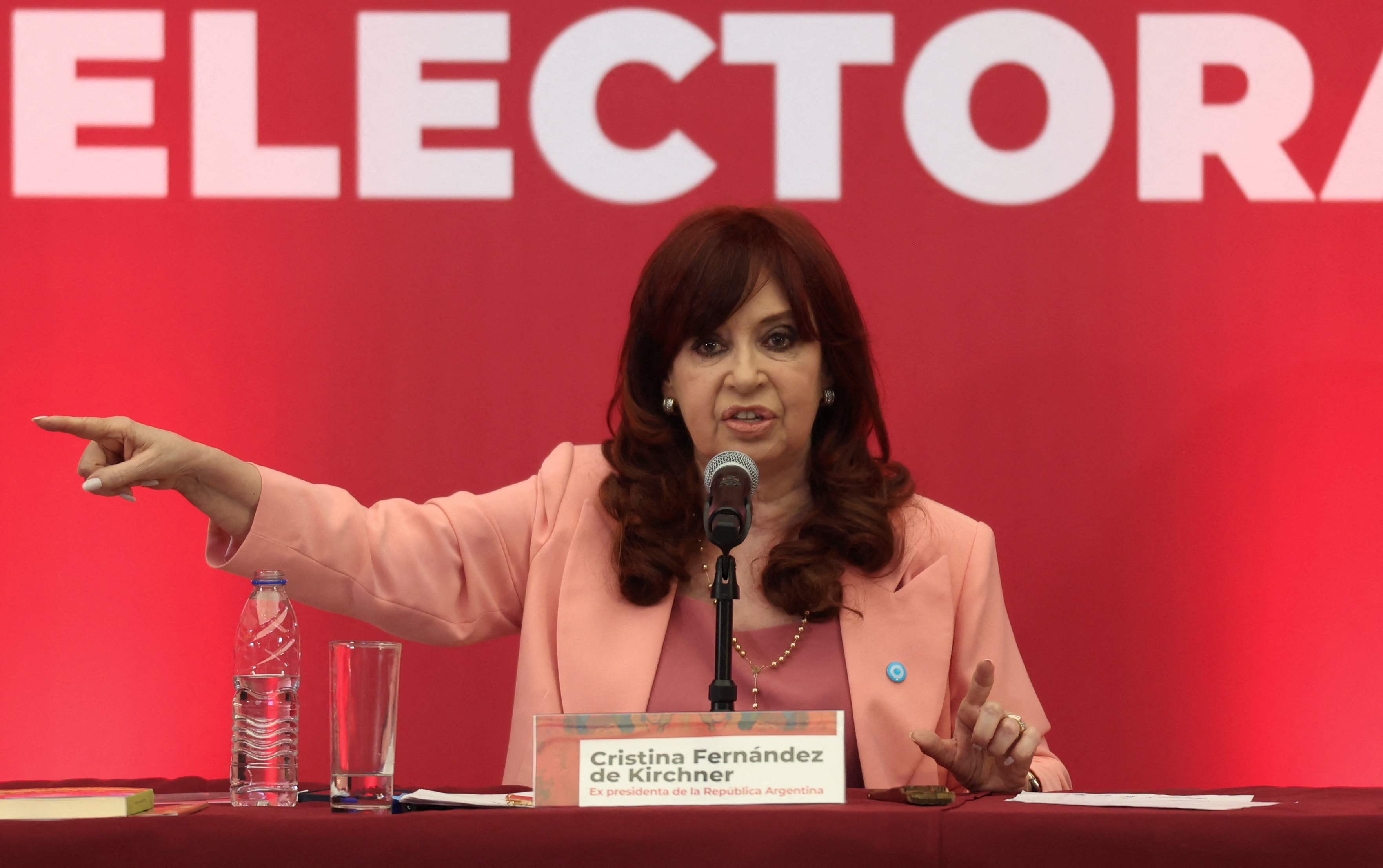 Argentina’s former President Cristina Fernandez de Kirchner attends an event in Mexico City