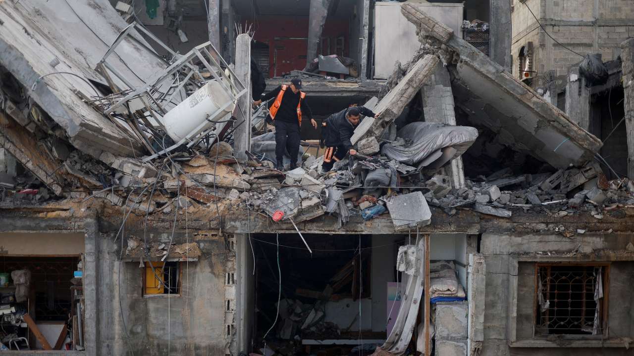 Aftermath of Israeli strikes in Rafah