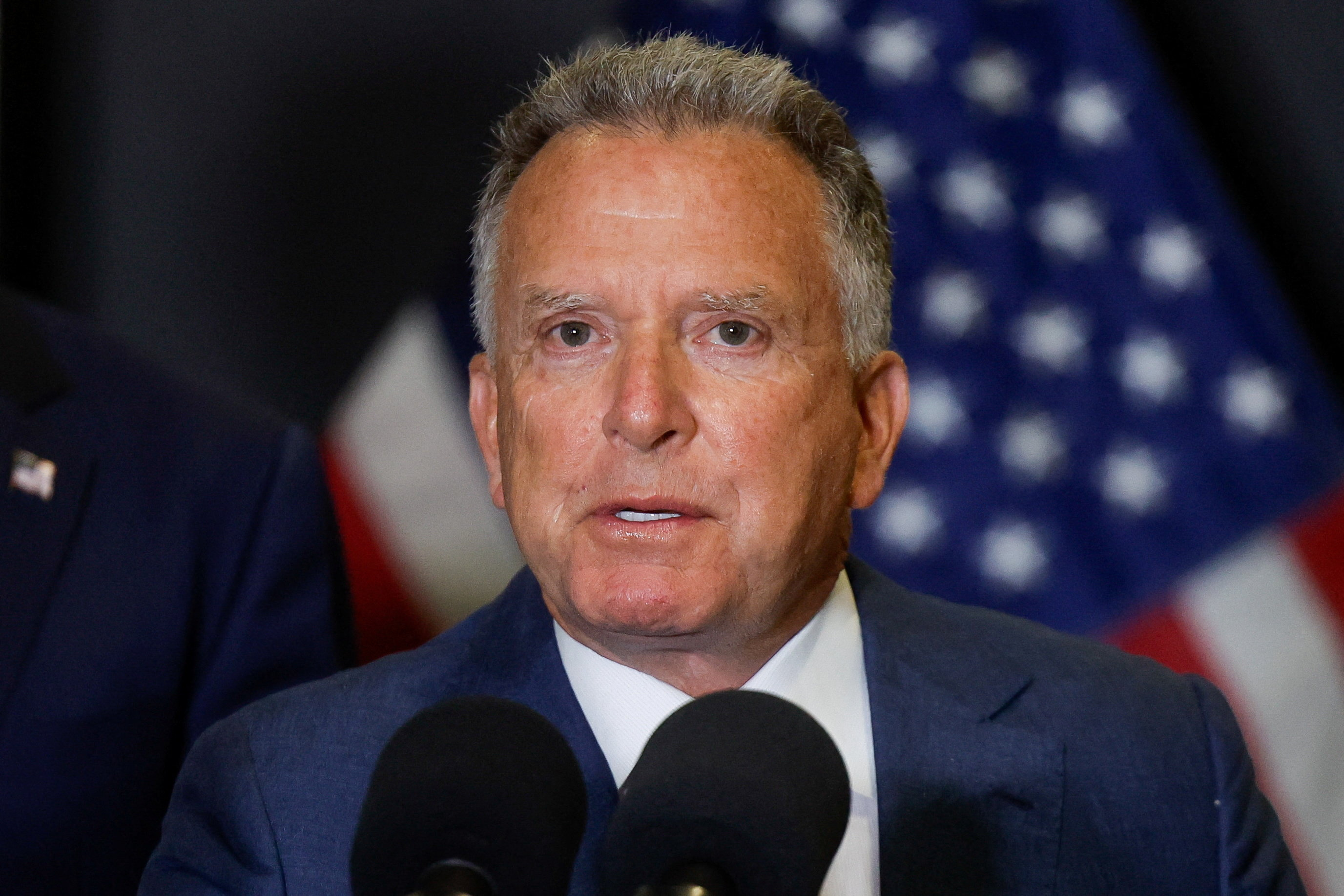 U.S. Special Envoy to the Middle East Steve Witkoff speaks to members of the media in Kiryat Gat