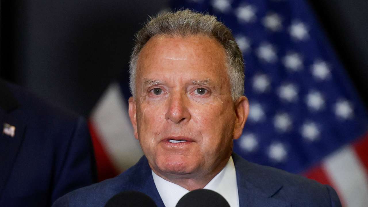 U.S. Special Envoy to the Middle East Steve Witkoff speaks to members of the media in Kiryat Gat