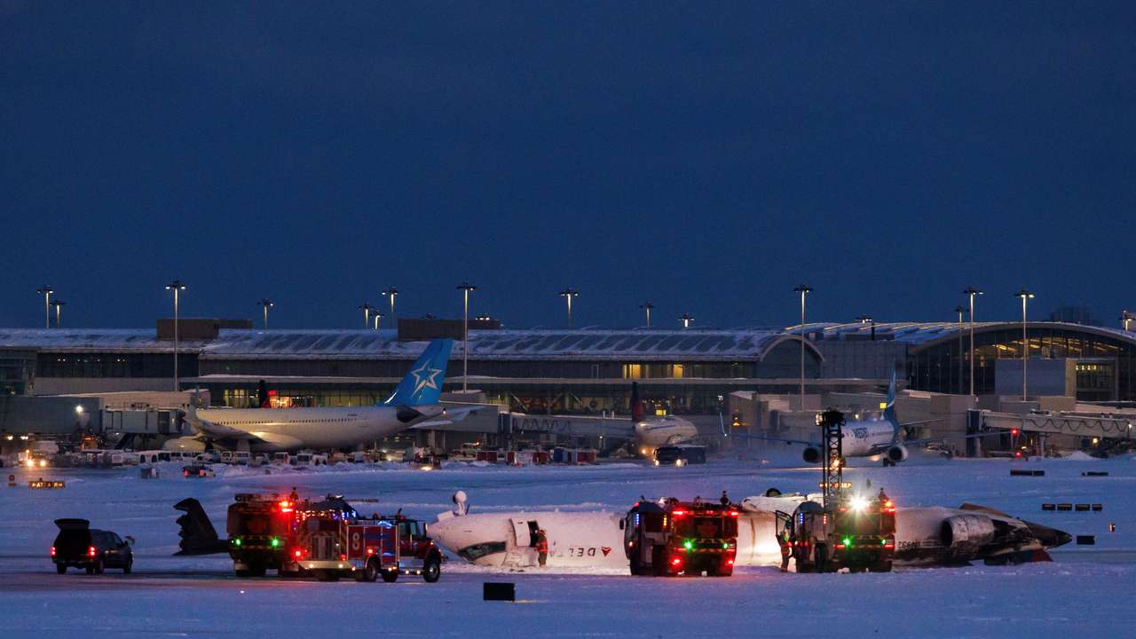 Plane crash at Toronto Pearson International Airport in Mississauga
