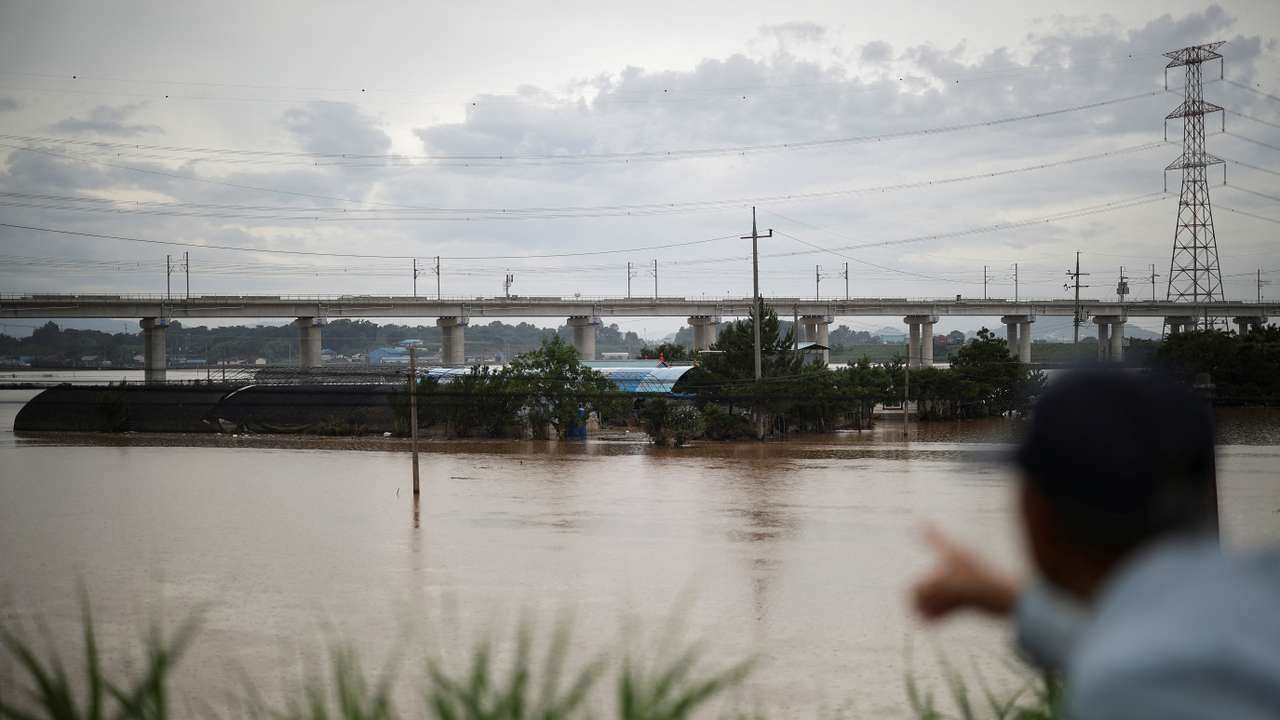Flooding due to torrential rain in Yesan