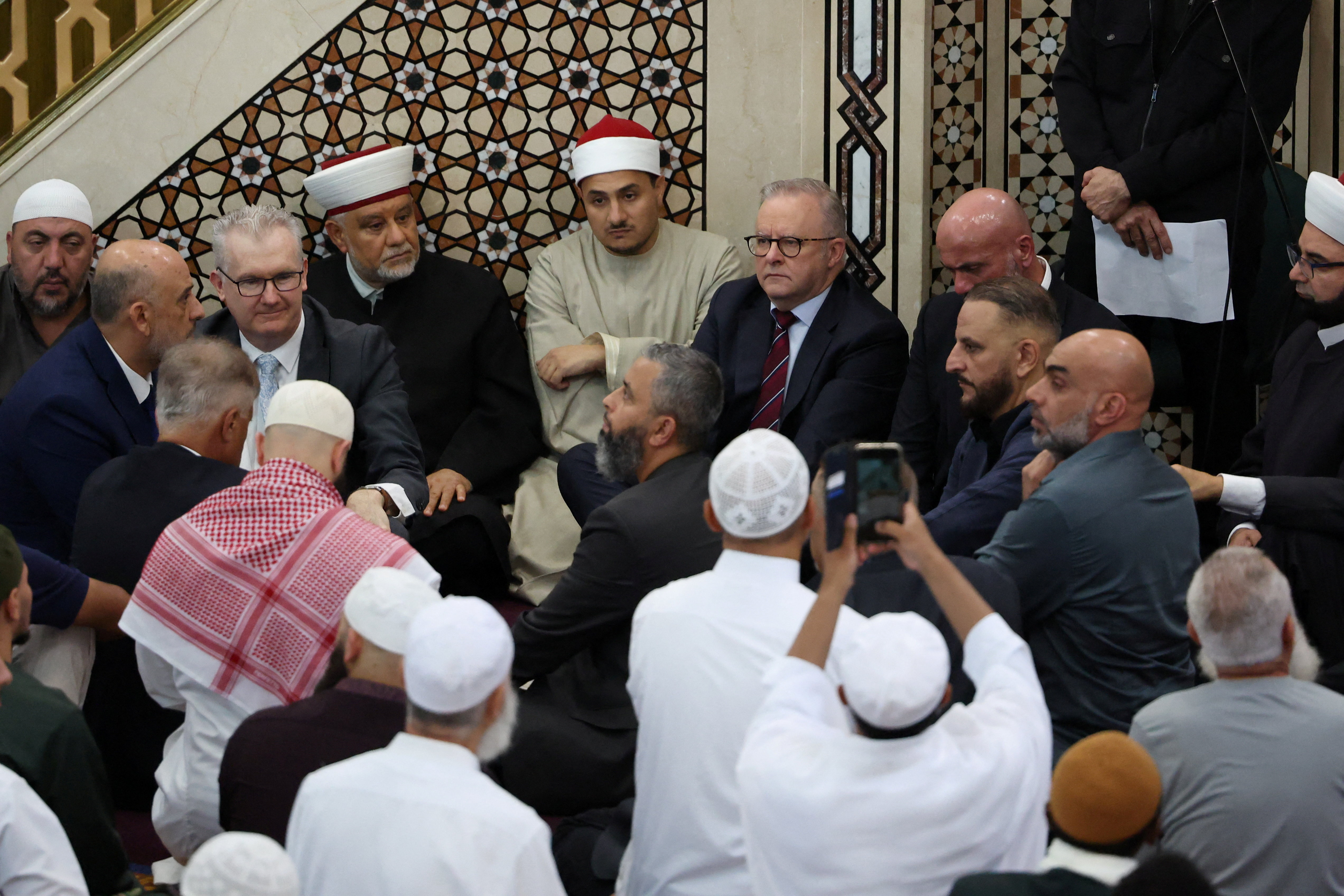 Australia’s Prime Minister Anthony Albanese visits Lakemba Mosque in Sydney