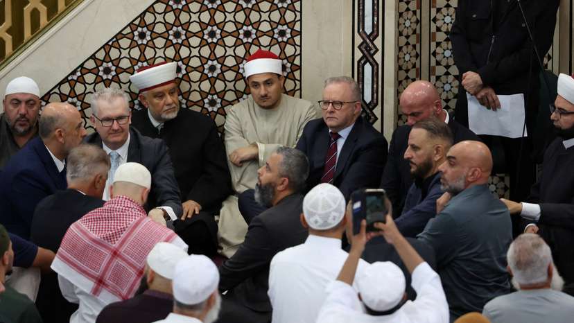 Australia’s Prime Minister Anthony Albanese visits Lakemba Mosque in Sydney