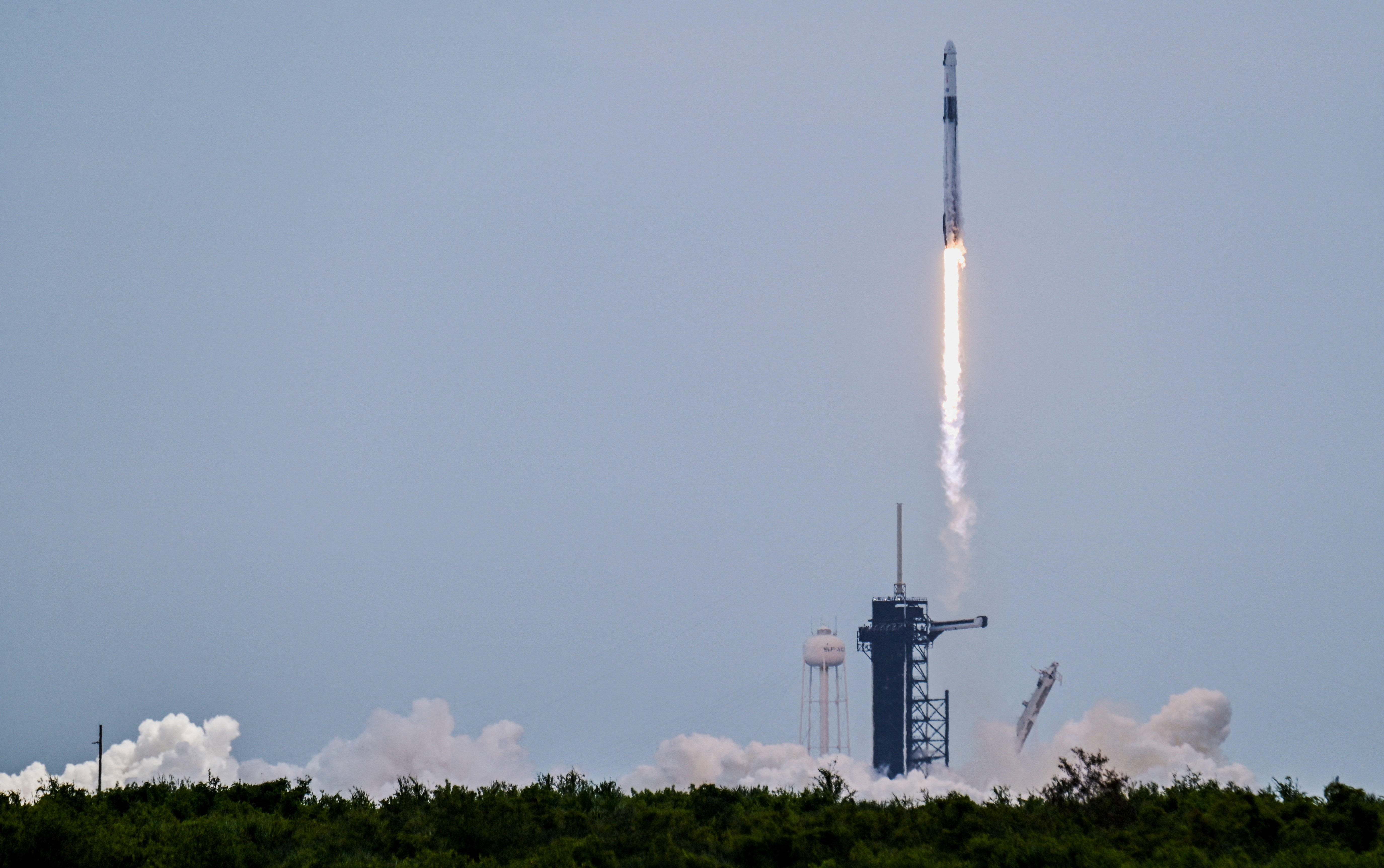 A SpaceX Falcon Nine rocket lifts off from Launch Complex 39A carrying NASA’s Crew-11 mission to the International Space Station